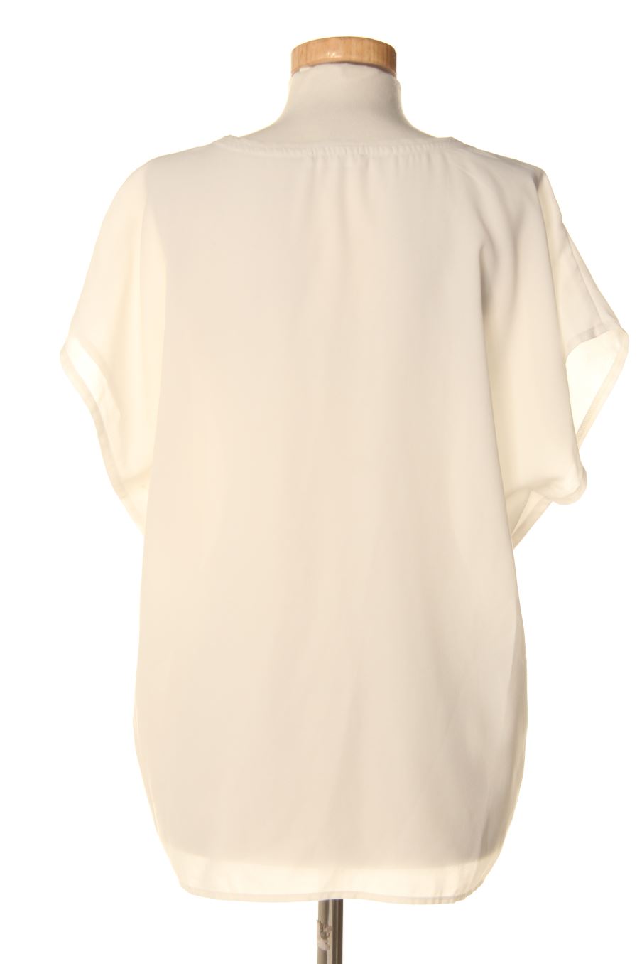Blouse à manches courtes Yerse de la taille L, de couleur blanc