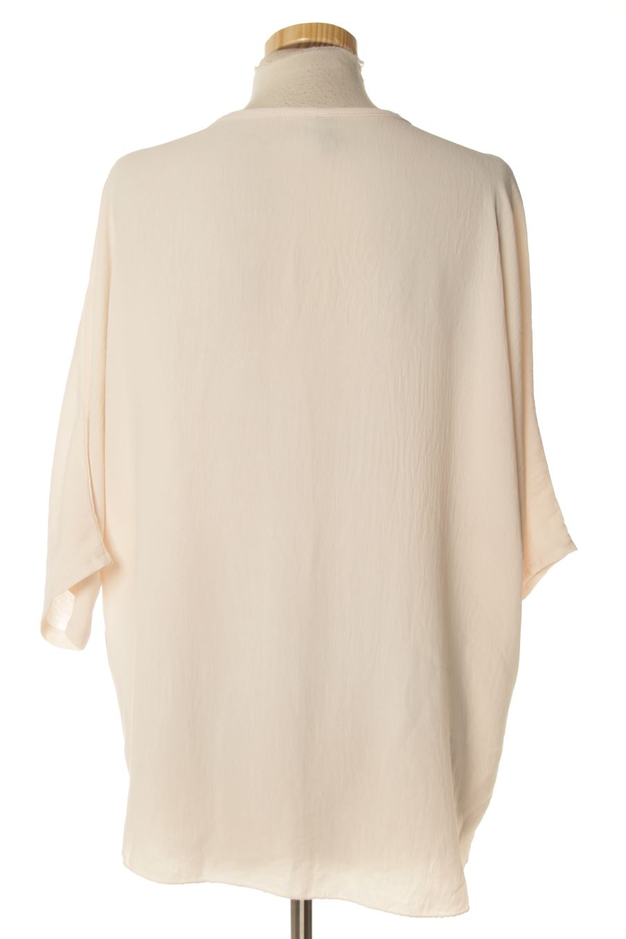 Blusa de manga corta de Made in italy de la talla M, de color beige