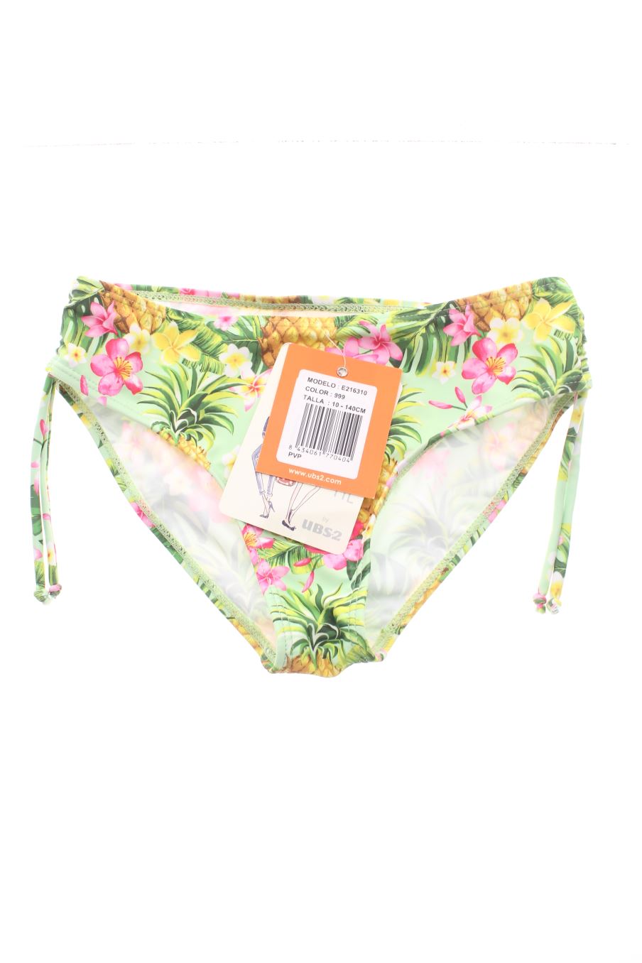Maillot de bain UBS2 de la taille 10 ans avec une étiquette