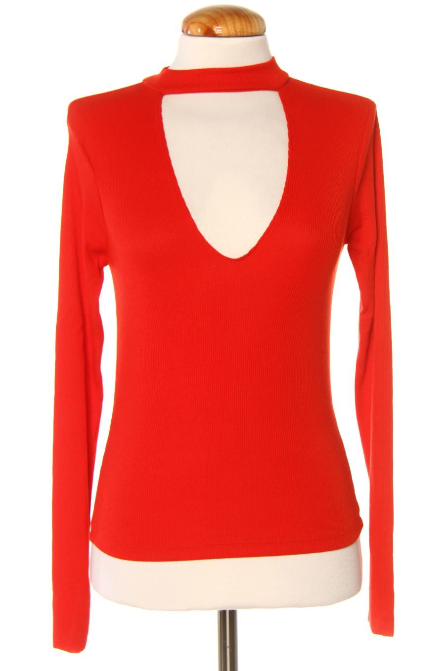 Langärmeliges T-Shirt von Zara Größe S, Farbe Rot, für