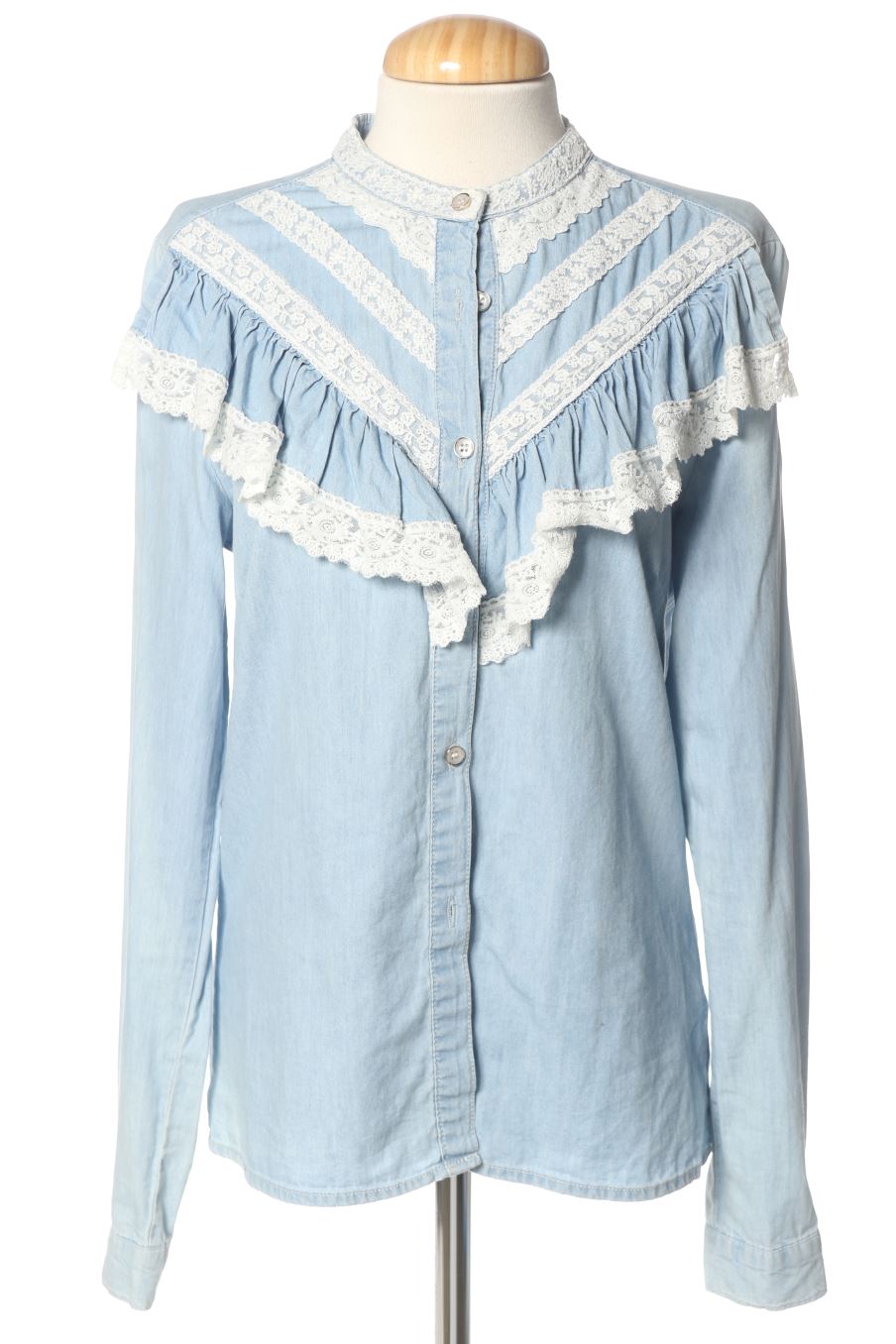 Blusa a maniche lunghe de Amo & Roma de la talla S, de color blu