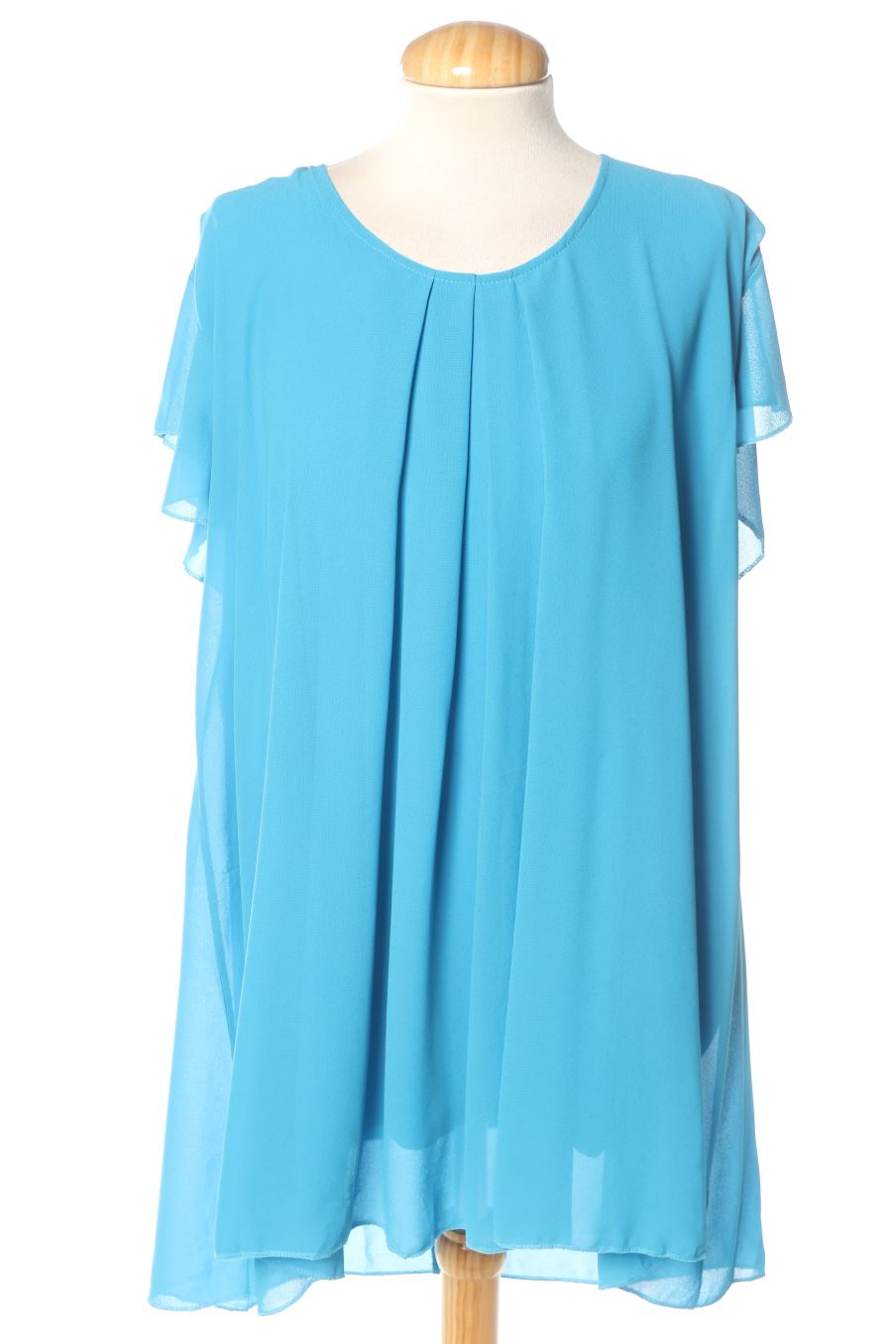 Blusa de manga corta de 2W PARIS de la talla XXL, de color azul