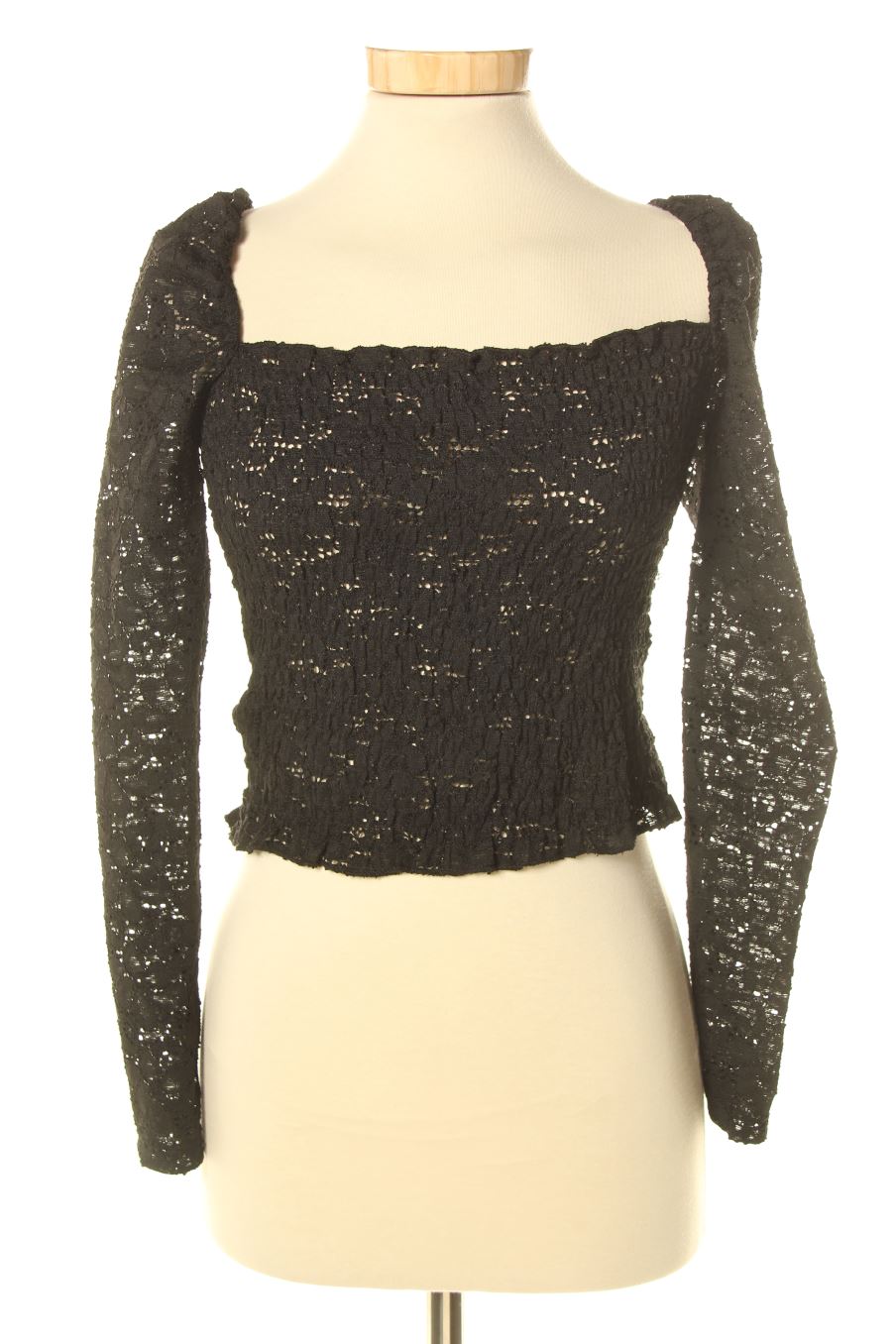 Blusa de manga larga de Bershka de la talla S, de color negro