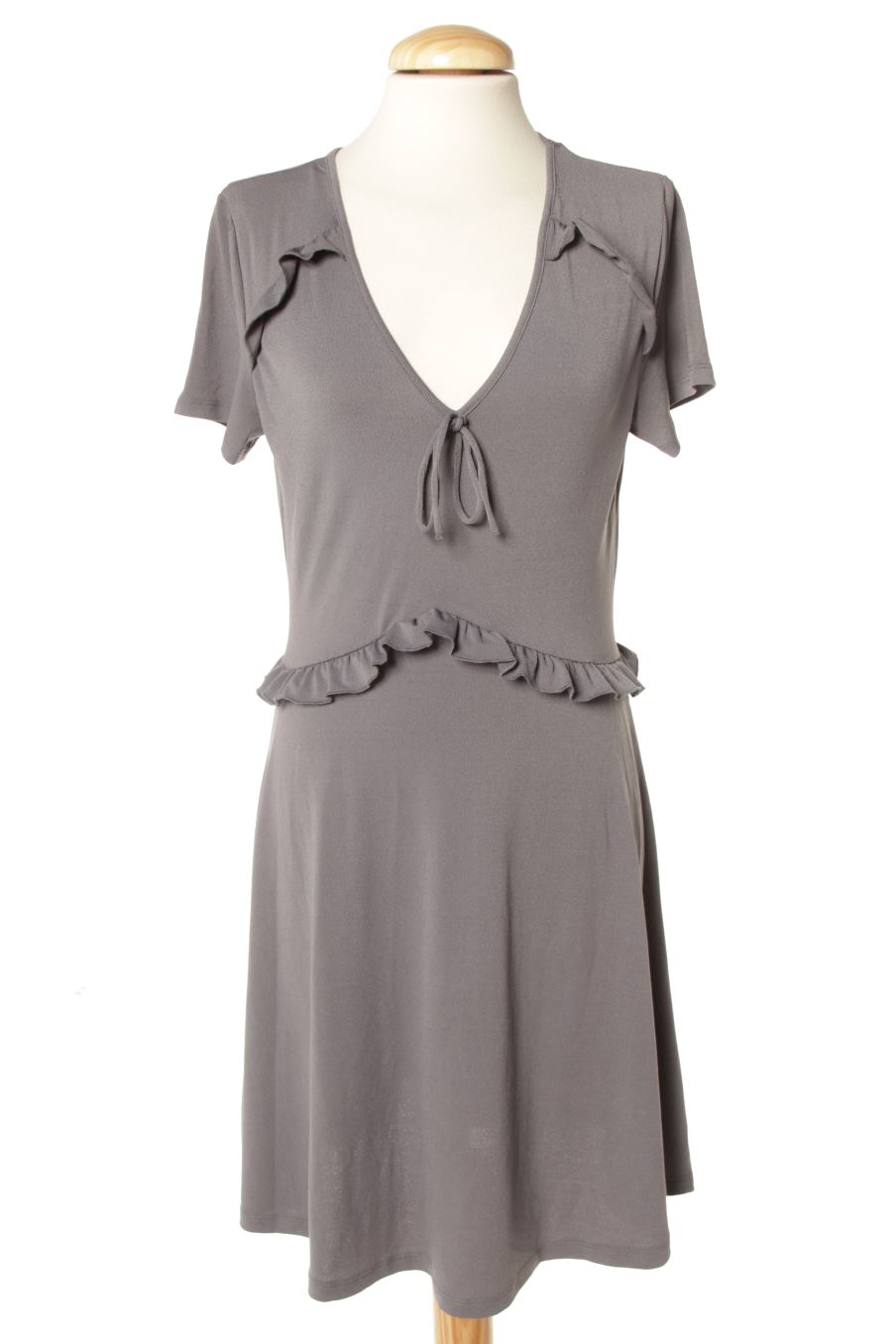 Robe casual H&M de la taille M, de couleur gris