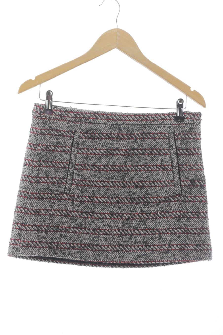 Falda de Mango de la talla 36, de color gris