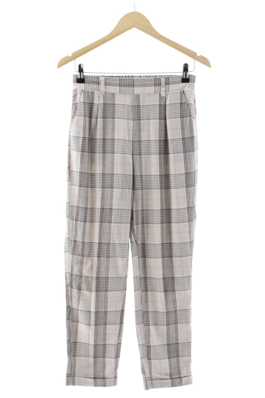 Casual Hose von Stradivarius Größe S, Farbe Kariert, für