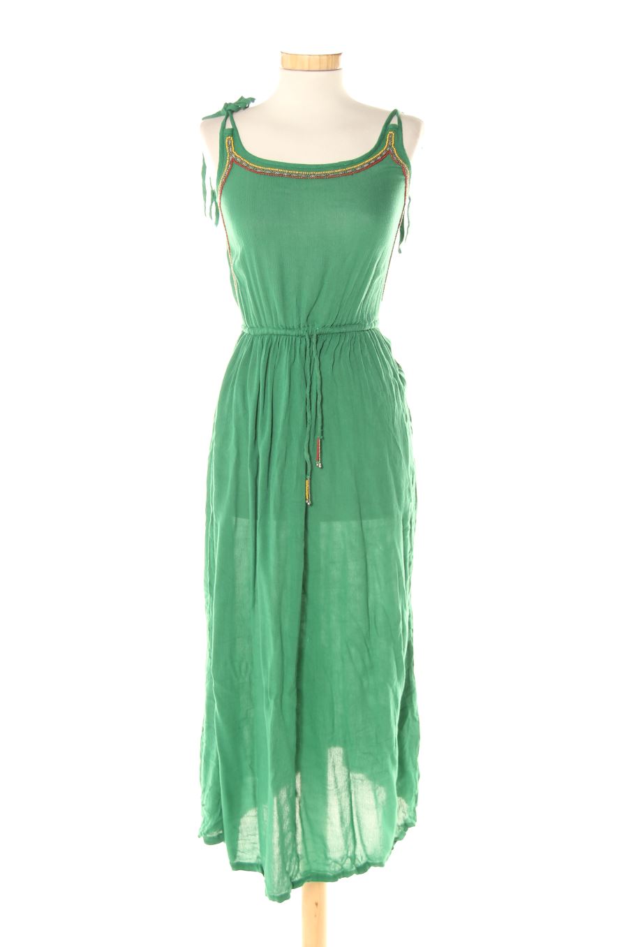 Robe casual Monoprix de la taille S, de couleur vert