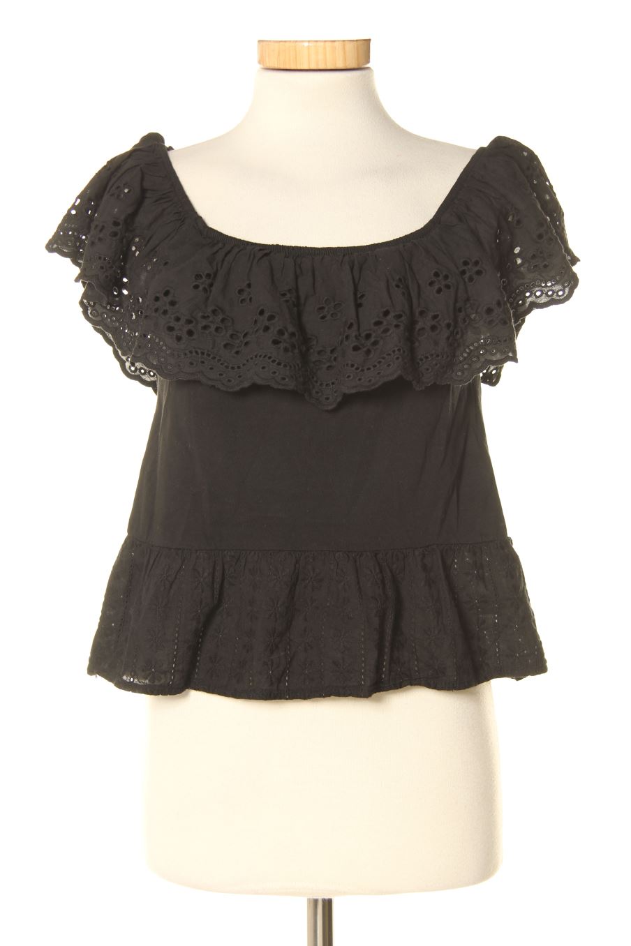 Top Made in italy de la taille XS, de couleur noir