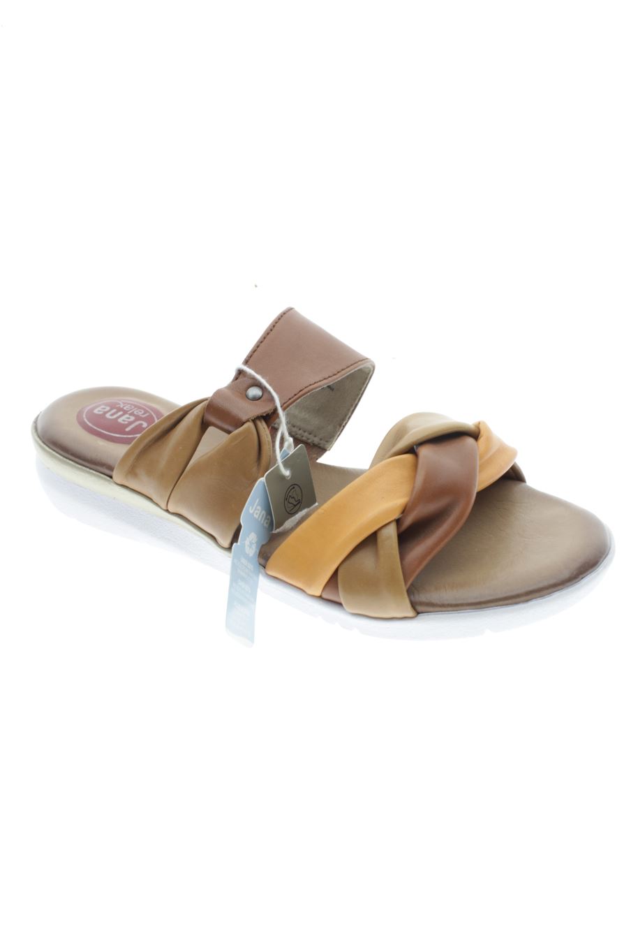 Sandalias planas de Jana de la talla 37, de color marrón de