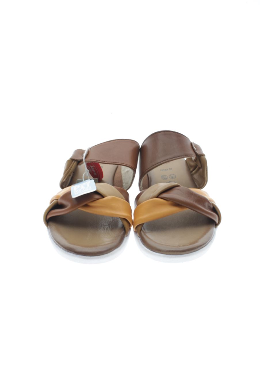 Sandalias planas de Jana de la talla 37, de color marrón de