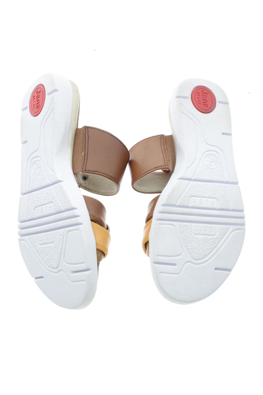 Sandalias planas de Jana de la talla 37, de color marrón de
