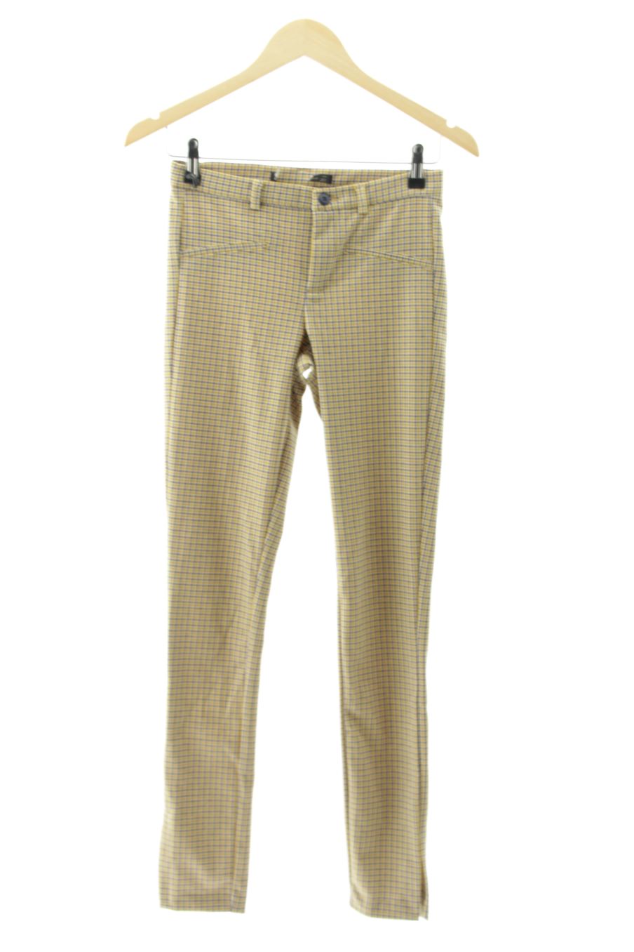 Pantalon Casual Trafaluc de la taille 36, de couleur carreaux