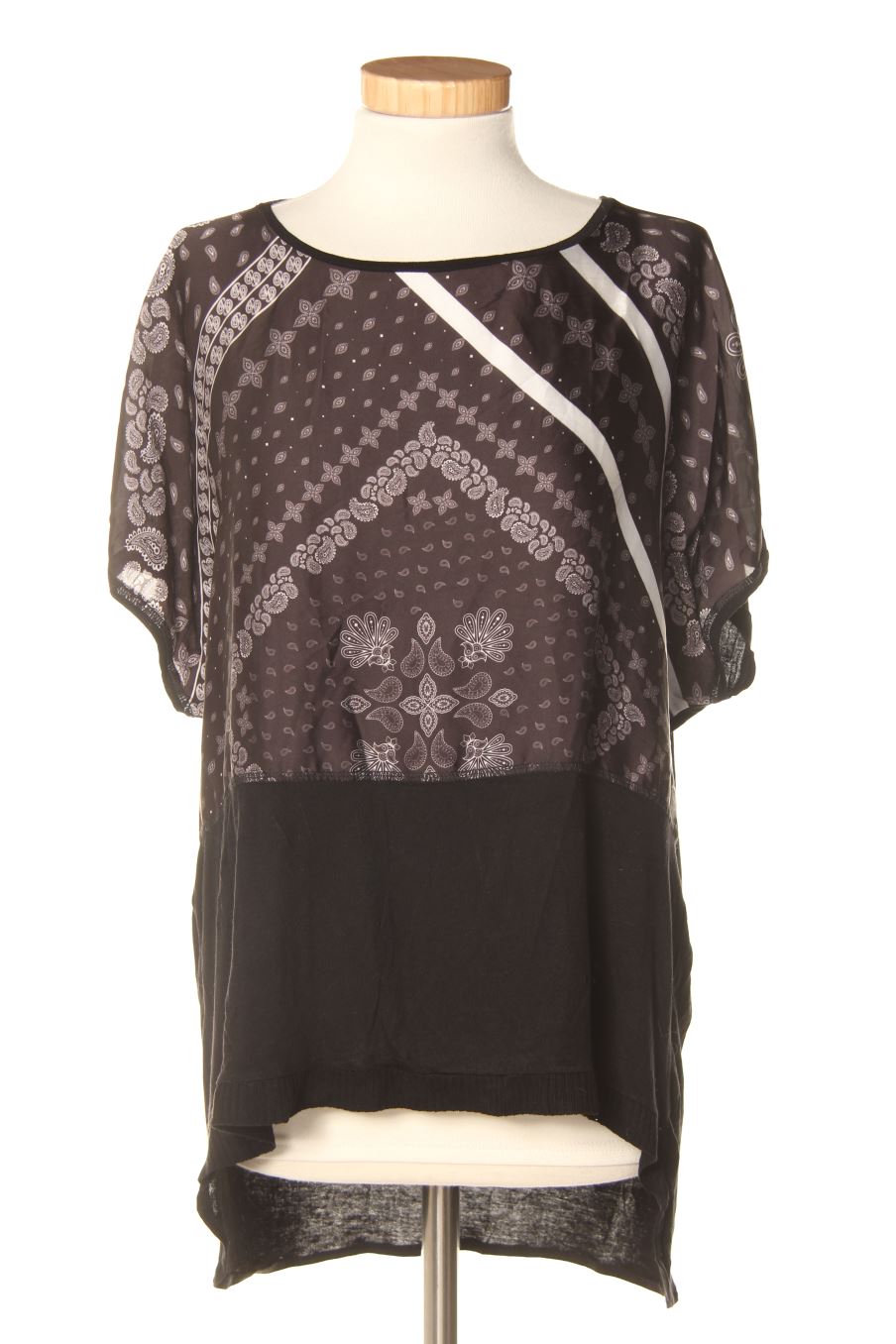 Blouse à manches courtes Promod de la taille M, de couleur noir