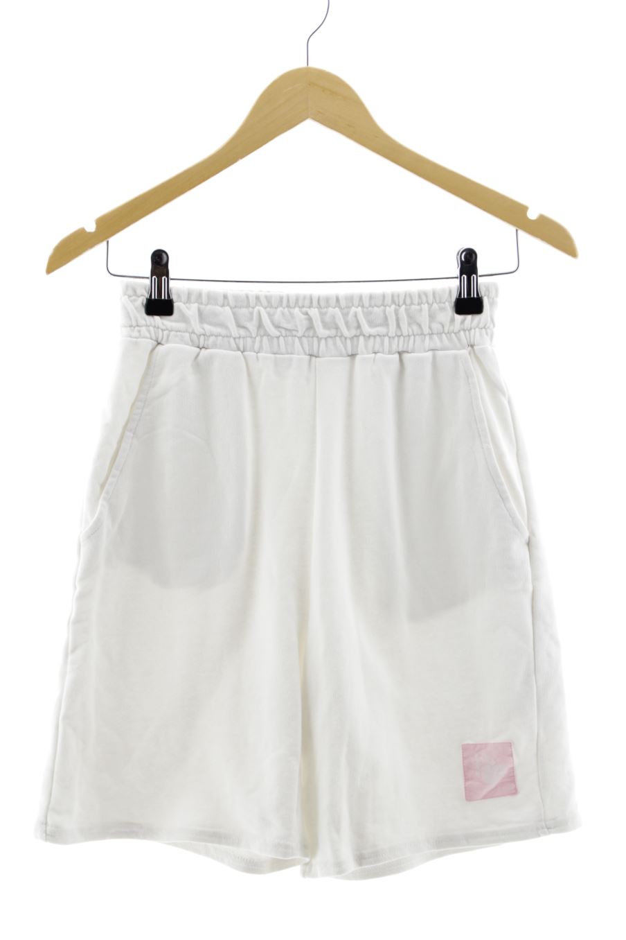 Pantalones cortos de deporte de Bershka de la talla S, de color blanco
