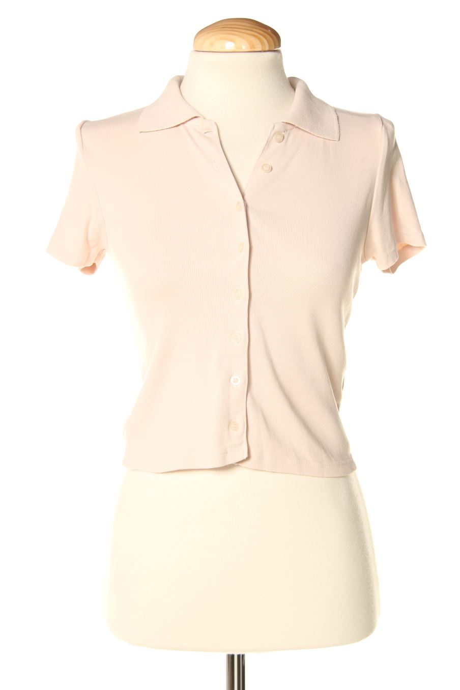 Polo de Brandy Melville de la talla XS, de color beige