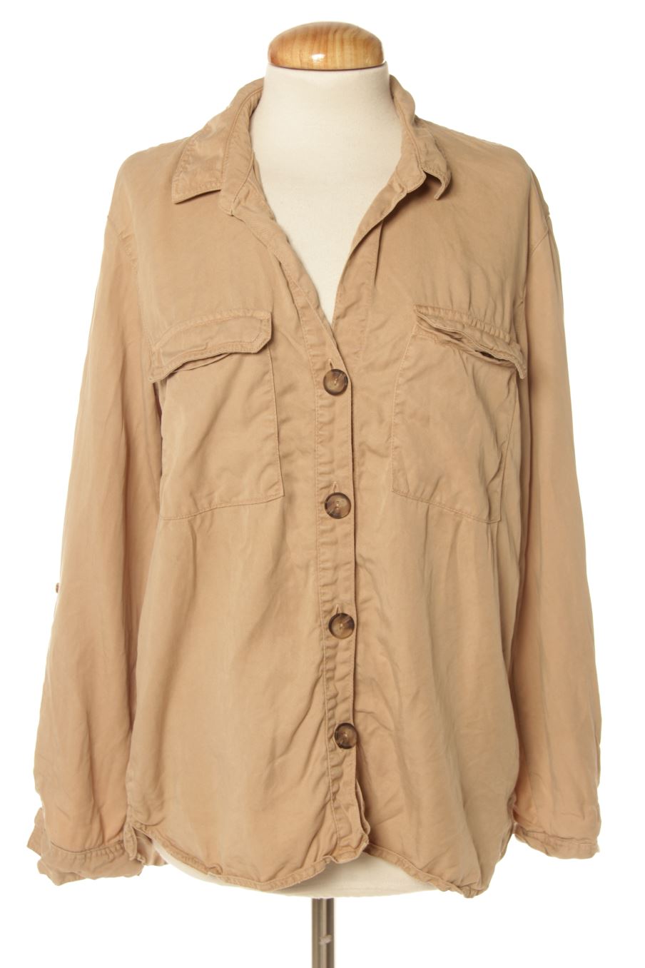 Camicia de Stradivarius de la talla S, de color beige