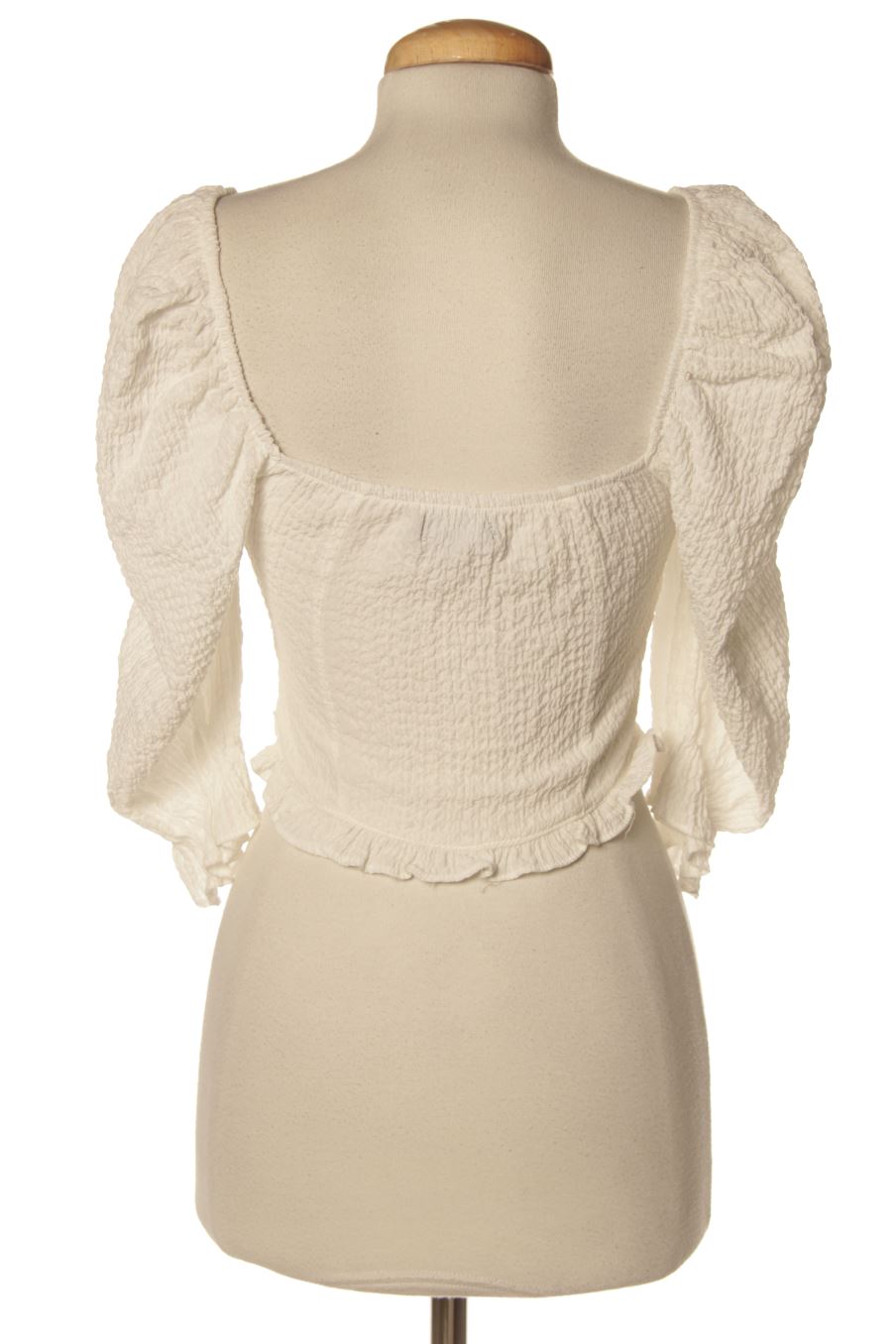 Top de Bershka de la talla M, de color blanco