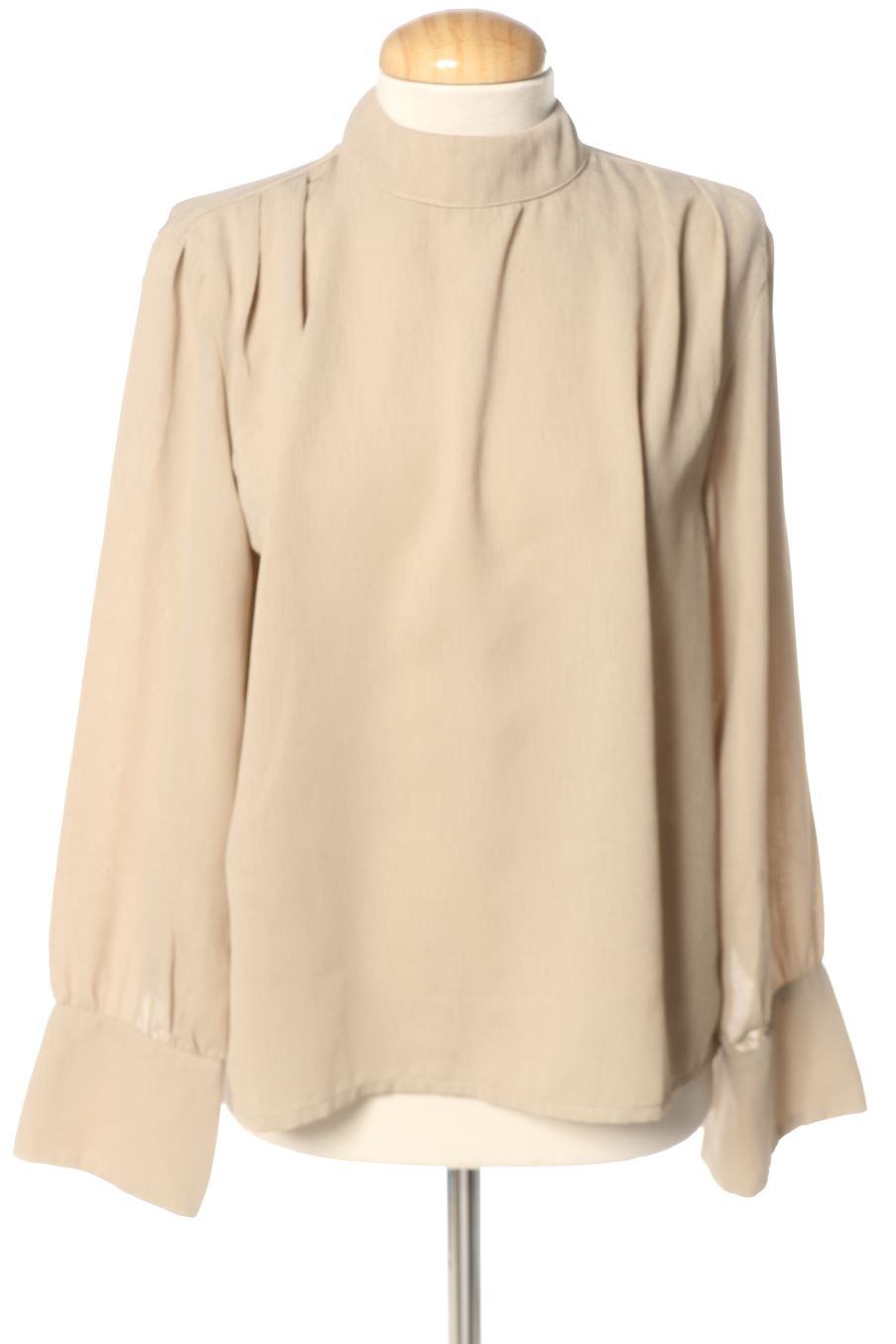 Blusa de manga larga de Mo Woman de la talla S, de color beige