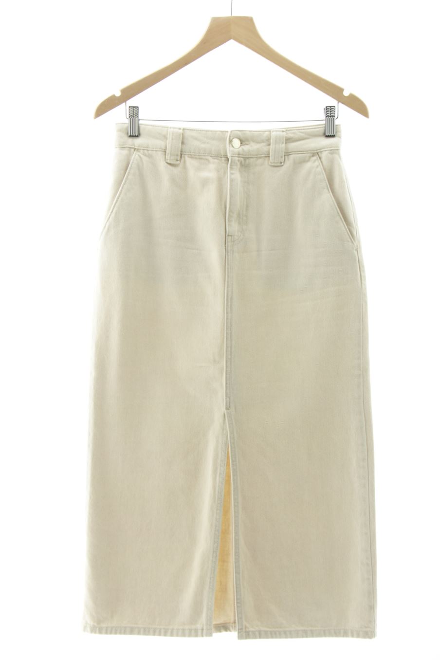 Falda de Zapa de la talla 36, de color beige de ropa vaquera