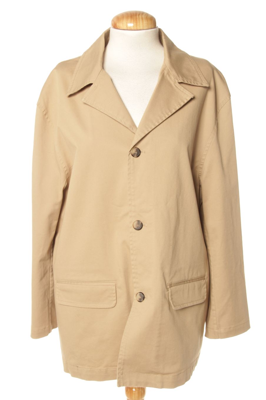 Blazer Zara de la taille M, de couleur beige de denim