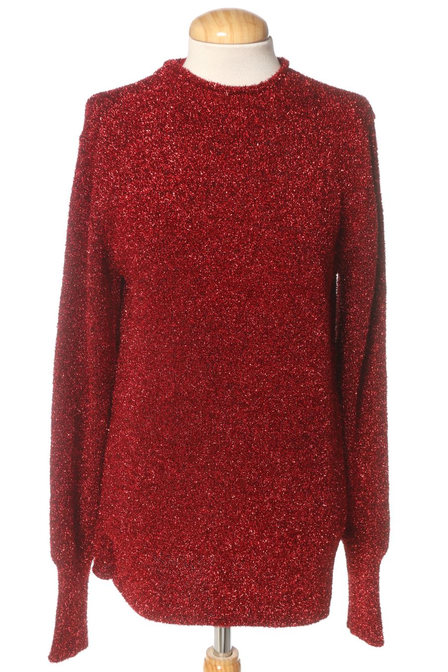 Pull Zara de la taille M, de couleur rouge