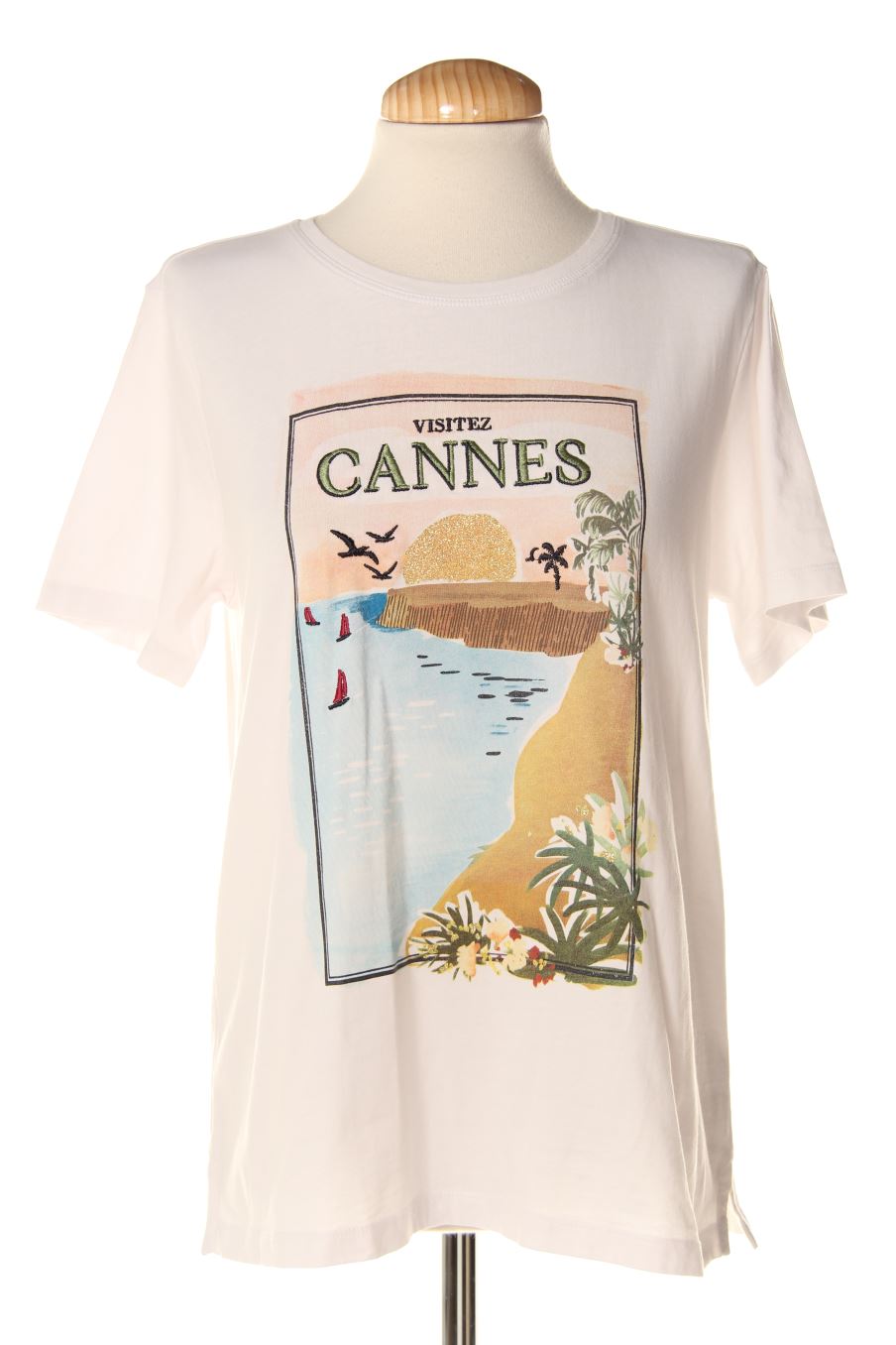 Camiseta de Cortefiel de la talla M, de color blanco