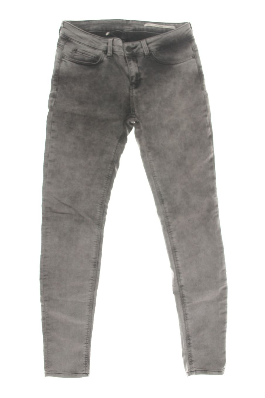 Vaqueros de Zara de la talla 36, de color gris de ropa vaquera
