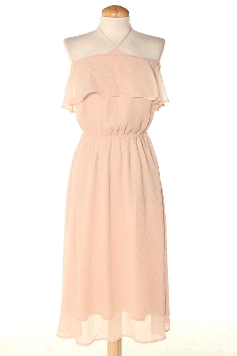 Einfaches Kleid von Mango Größe XS, Farbe Beige, für