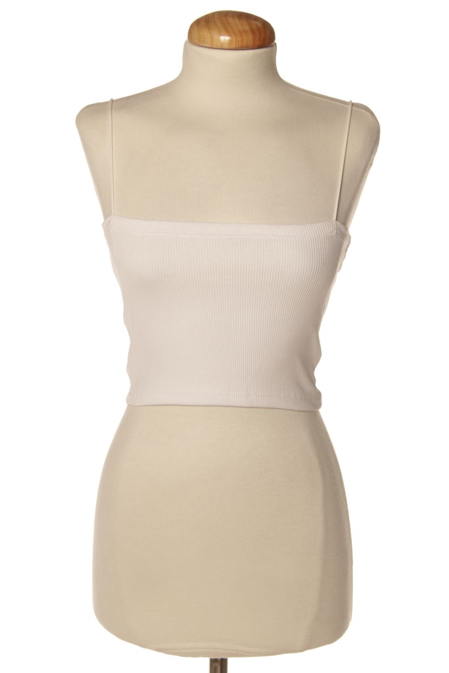 Top de Zara de la talla M, de color blanco