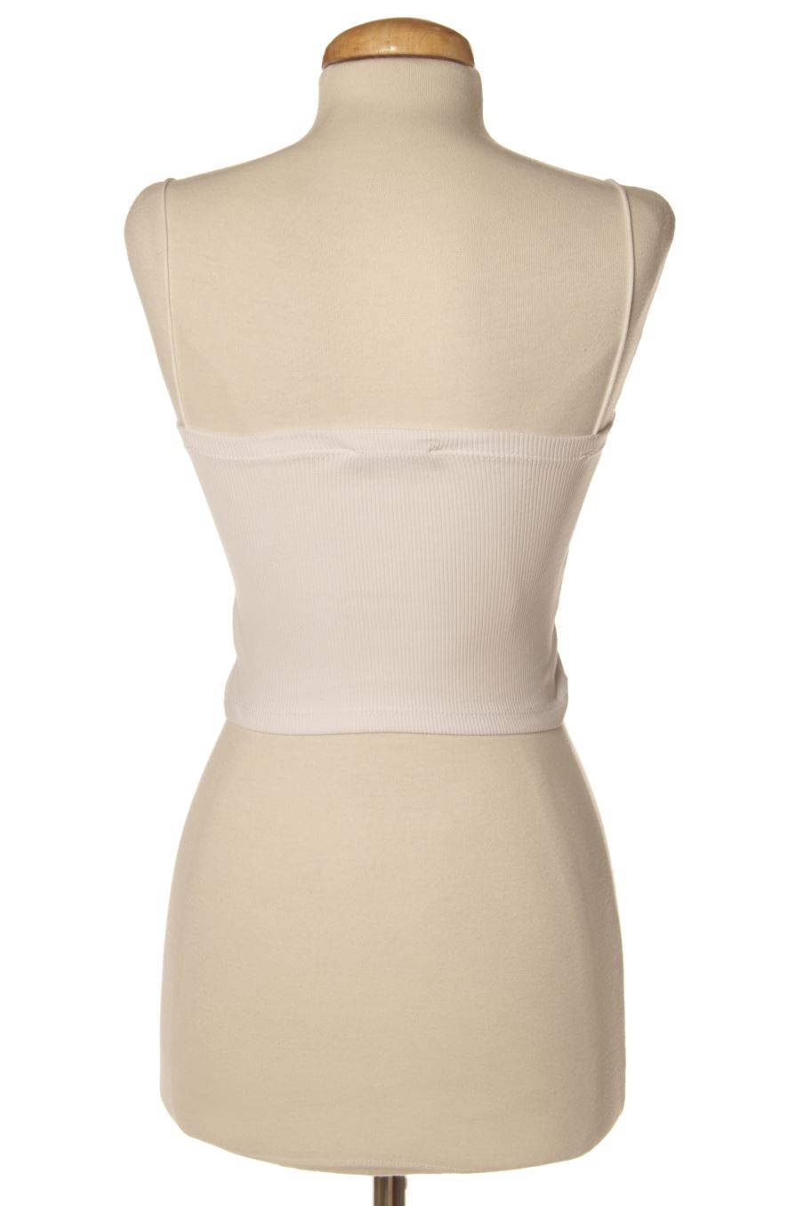 Top de Zara de la talla M, de color blanco