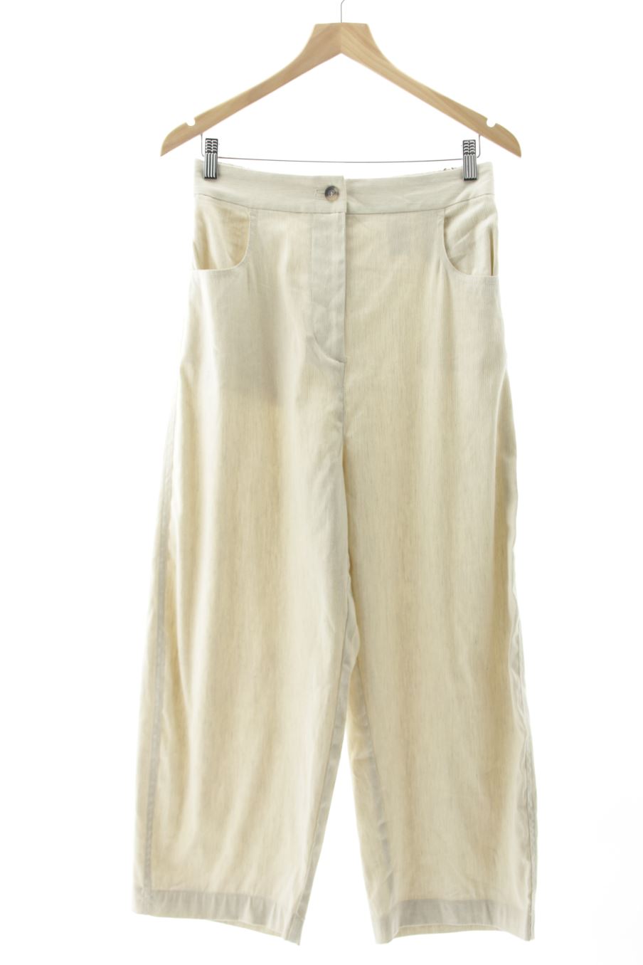 Pantalón de Zara de la talla S, de color beige
