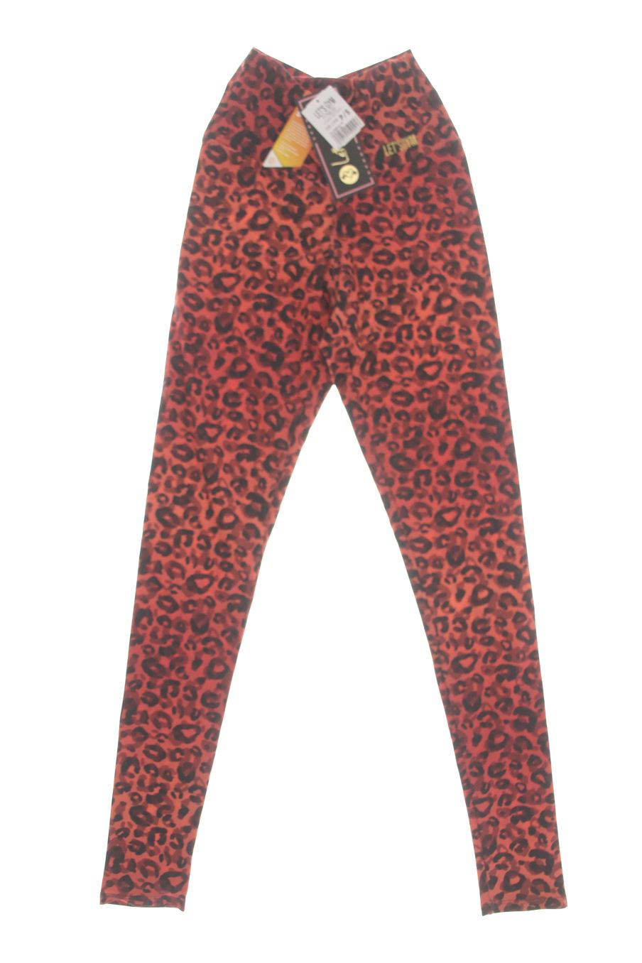 Pantalones de deporte de LET'S GYM de la talla S, de color animal print