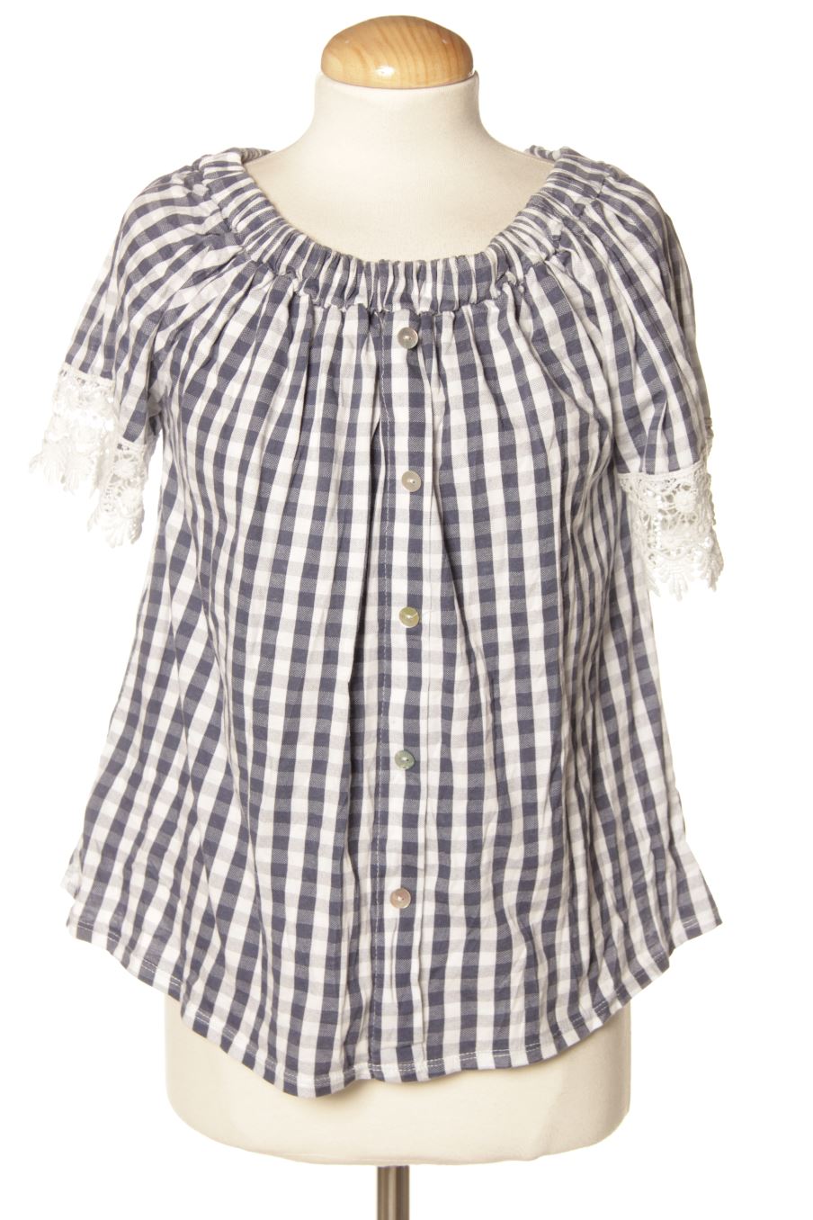 Kurzärmelige Bluse von PERCENTIL Größe S, Farbe Kariert, für