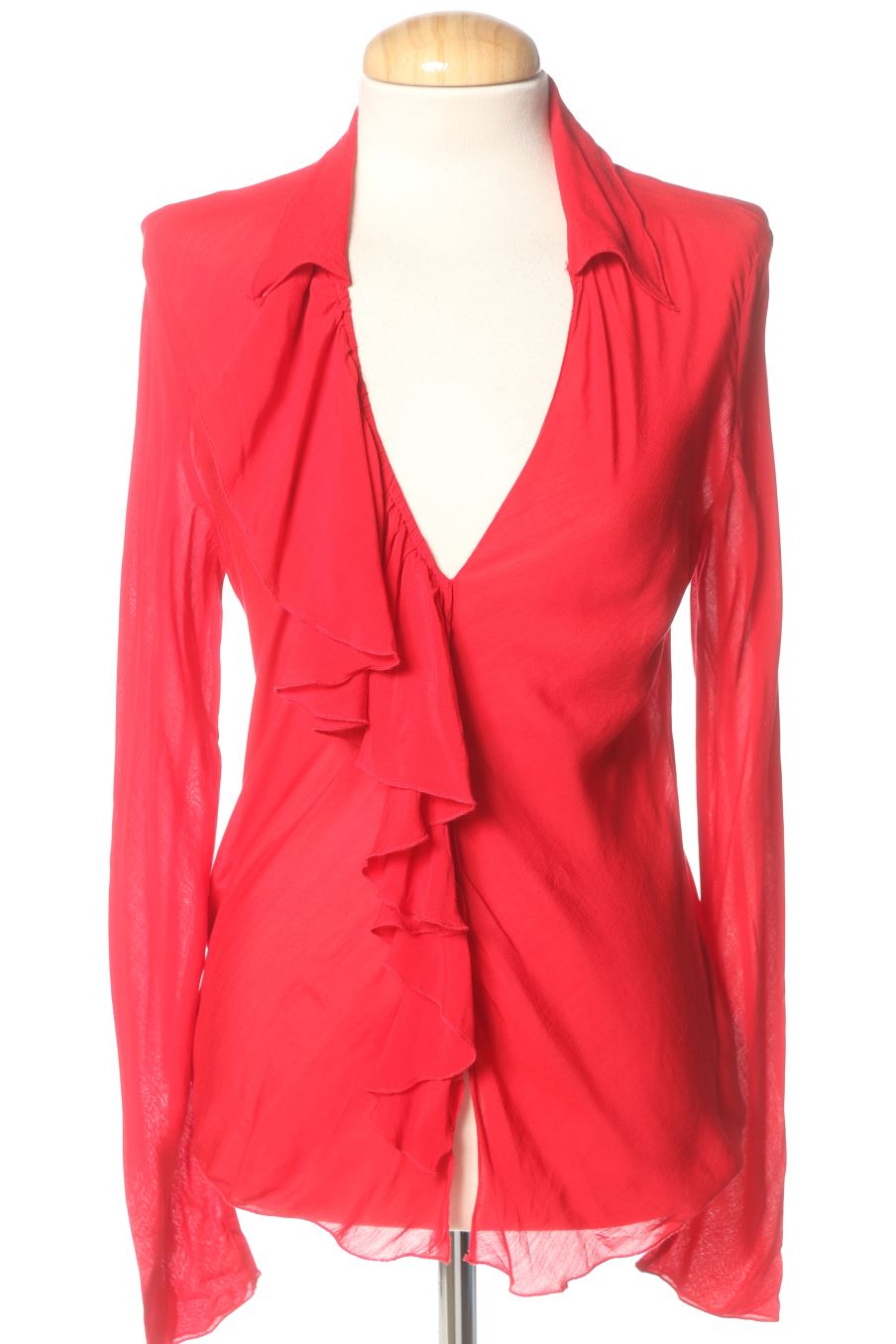 Blouse à manches longues Mango de la taille S, de couleur rouge