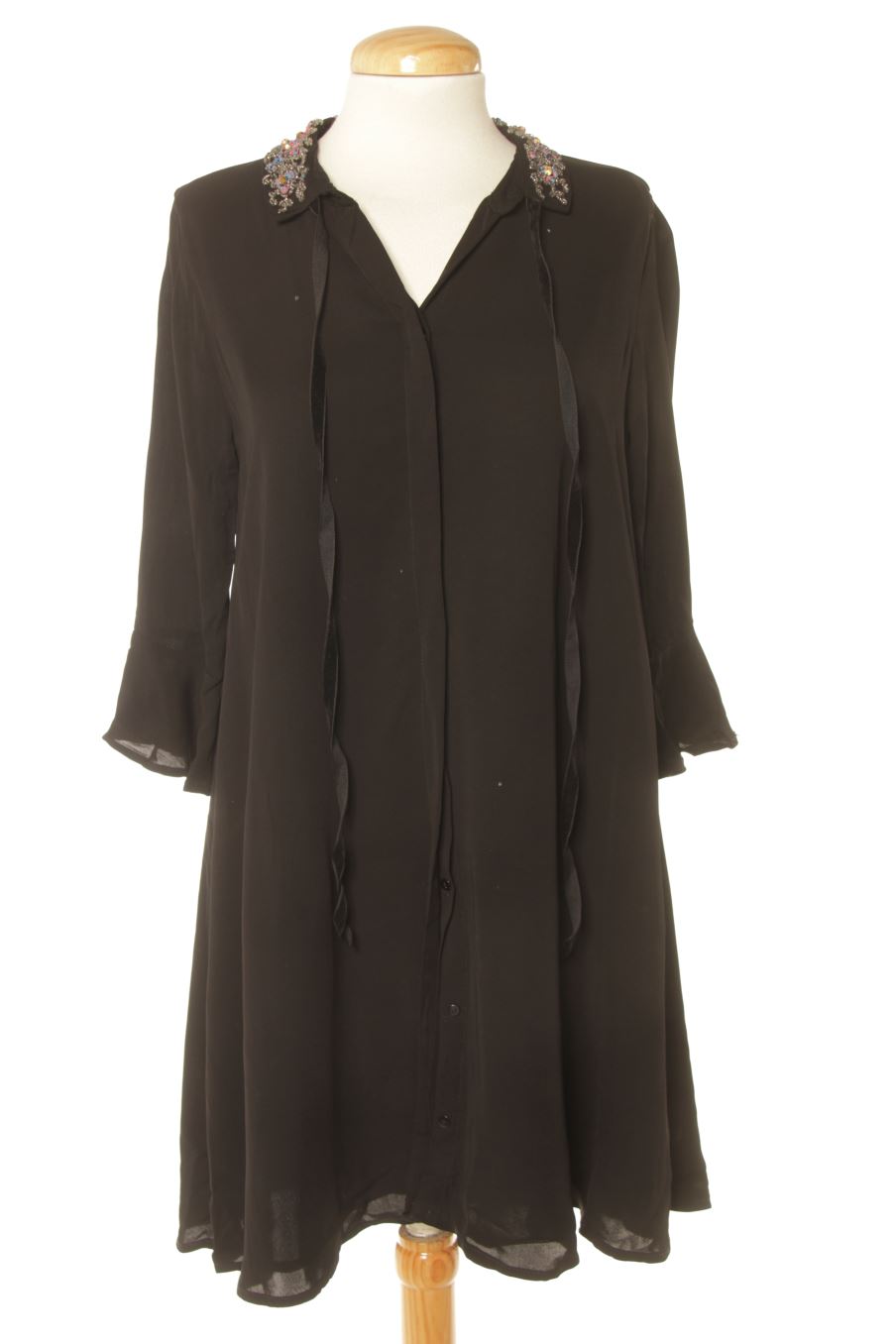 Vestido casual de Trafaluc de la talla M, de color negro