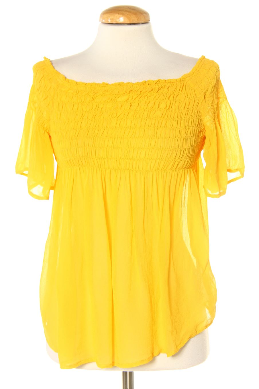 Blusa a maniche corte de Sisley de la talla S, de color giallo
