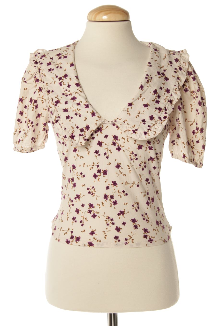 Blusa de manga corta de Stradivarius de la talla S, de color flores