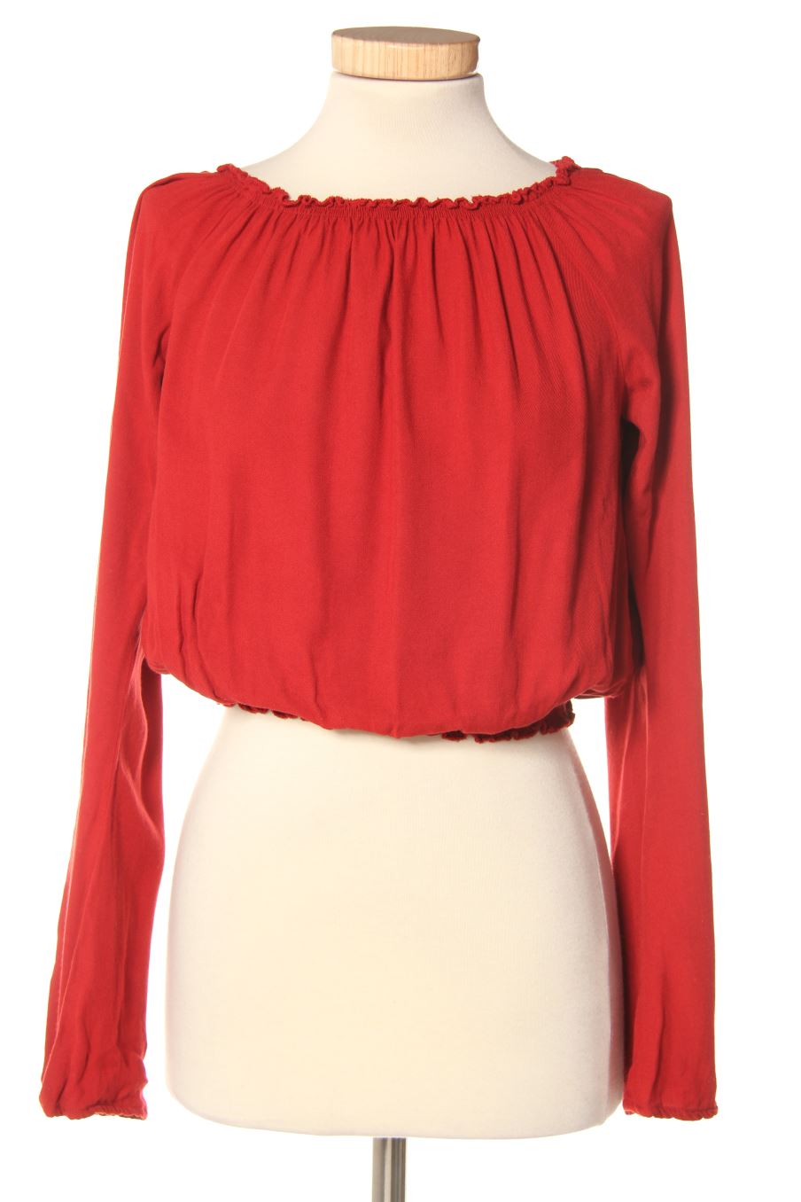 Langärmelige Bluse von Brandy Melville Größe S, Farbe Rot, für