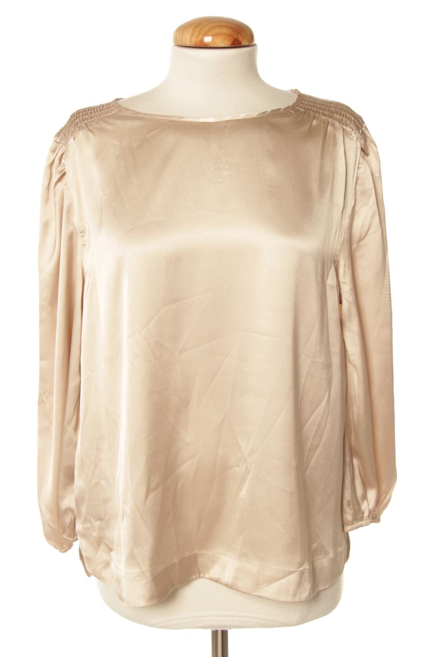 Blusa de manga larga de PERCENTIL de la talla S, de color beige