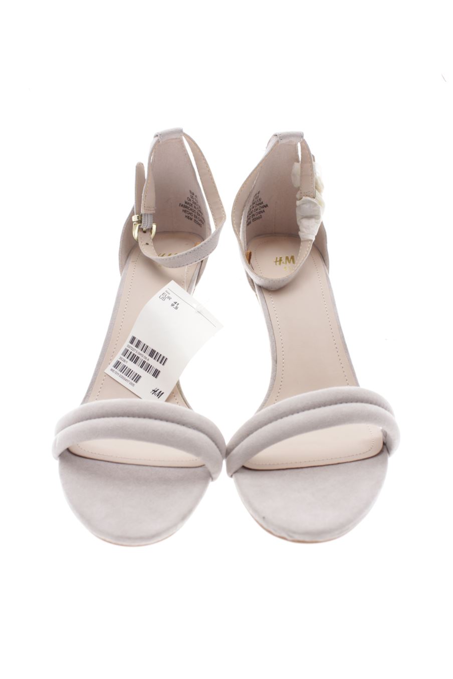 Sandalias tacon de H&M de la talla 41, de color gris de