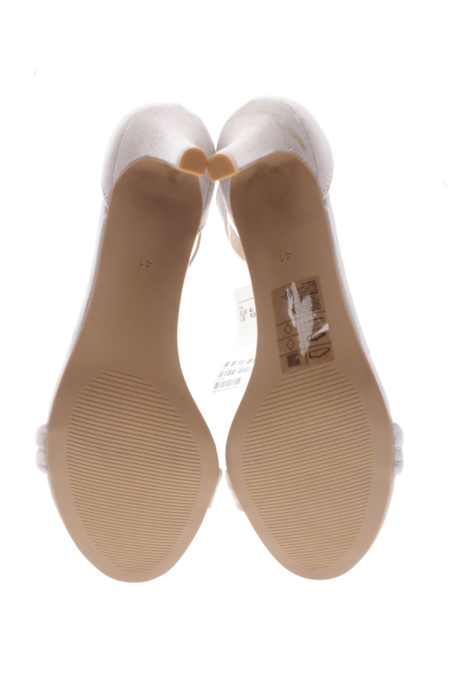 Sandalias tacon de H&M de la talla 41, de color gris de