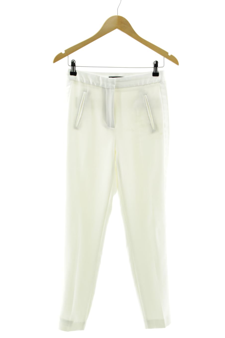 Pantalon Zara de la taille S, de couleur blanc