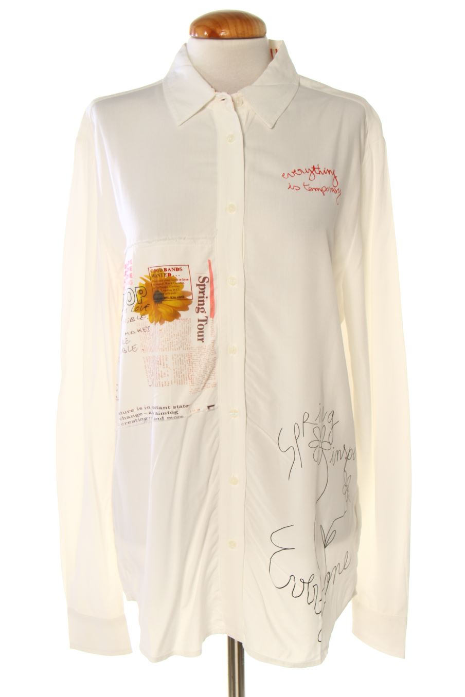 Camicia de Desigual de la talla M, de color bianco