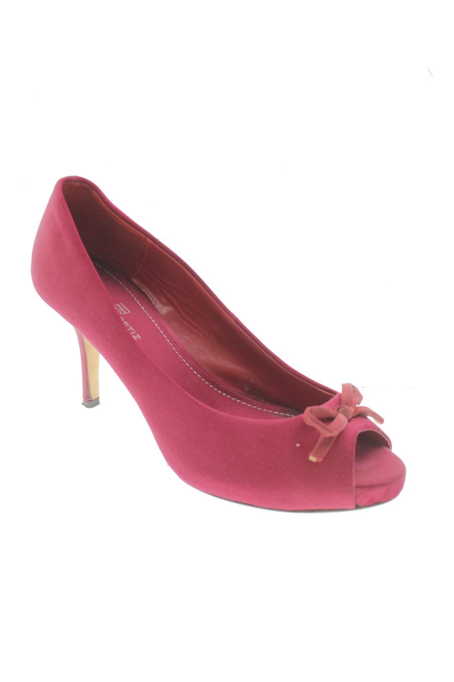 Sandalias tacon de Gloria Ortiz de la talla 37, de color burdeos de