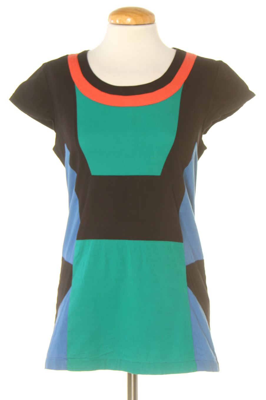 Kurzärmelige Bluse von Almatrichi Größe 38, Farbe Aufdruck, für