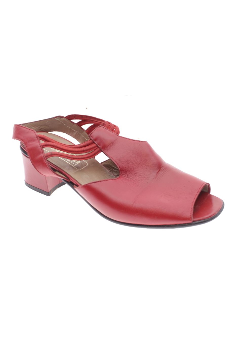 Sandalias tacon de Safira Paris de la talla 36, de color rojo de