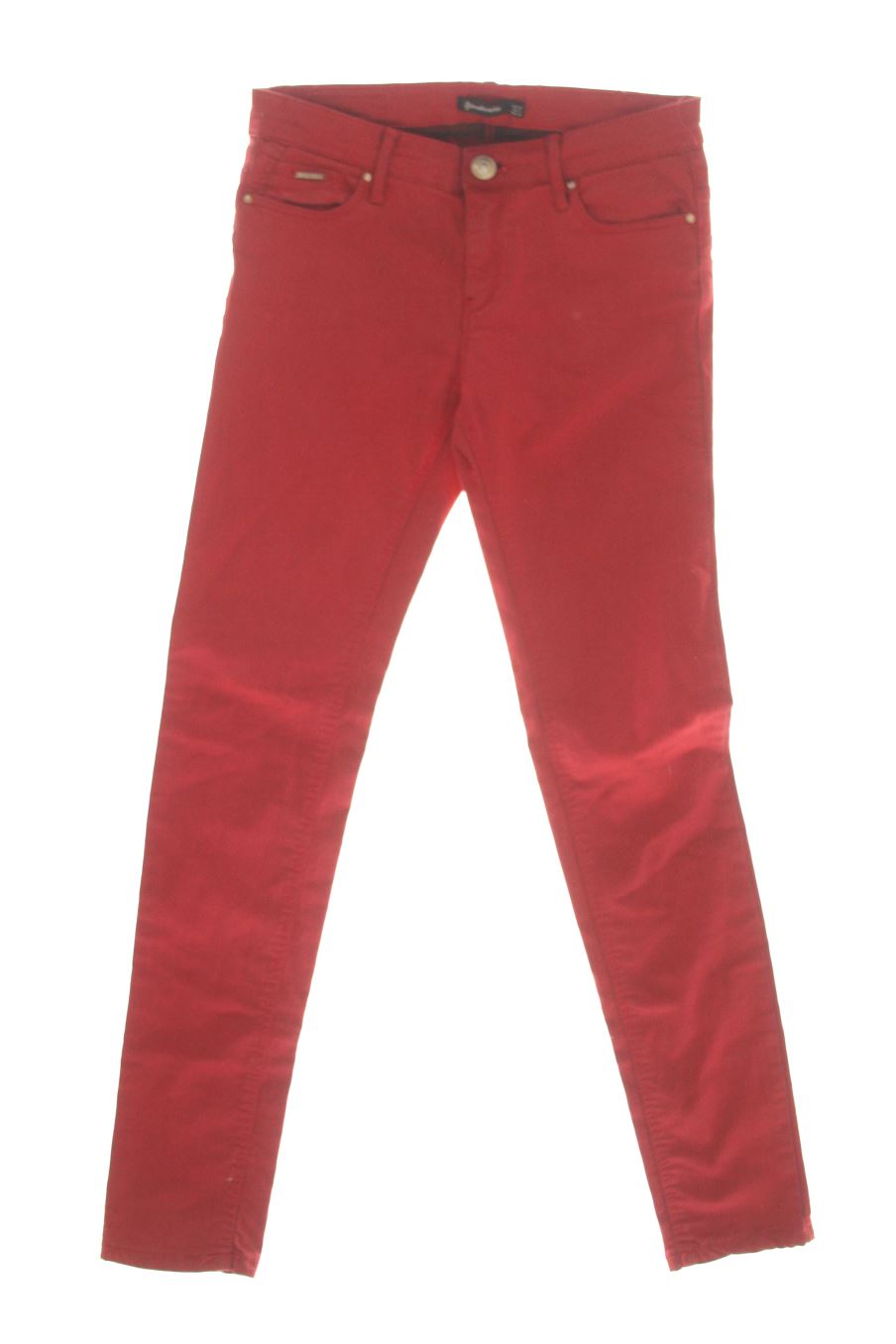 Jeans Stradivarius de la taille 36, de couleur rouge de denim