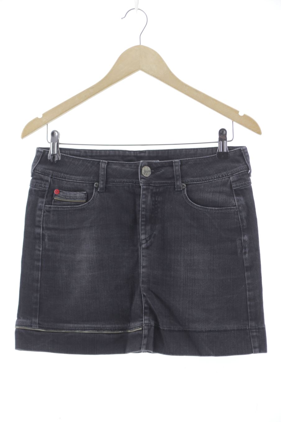 Jupe Ikks de la taille 36, de couleur noir de denim