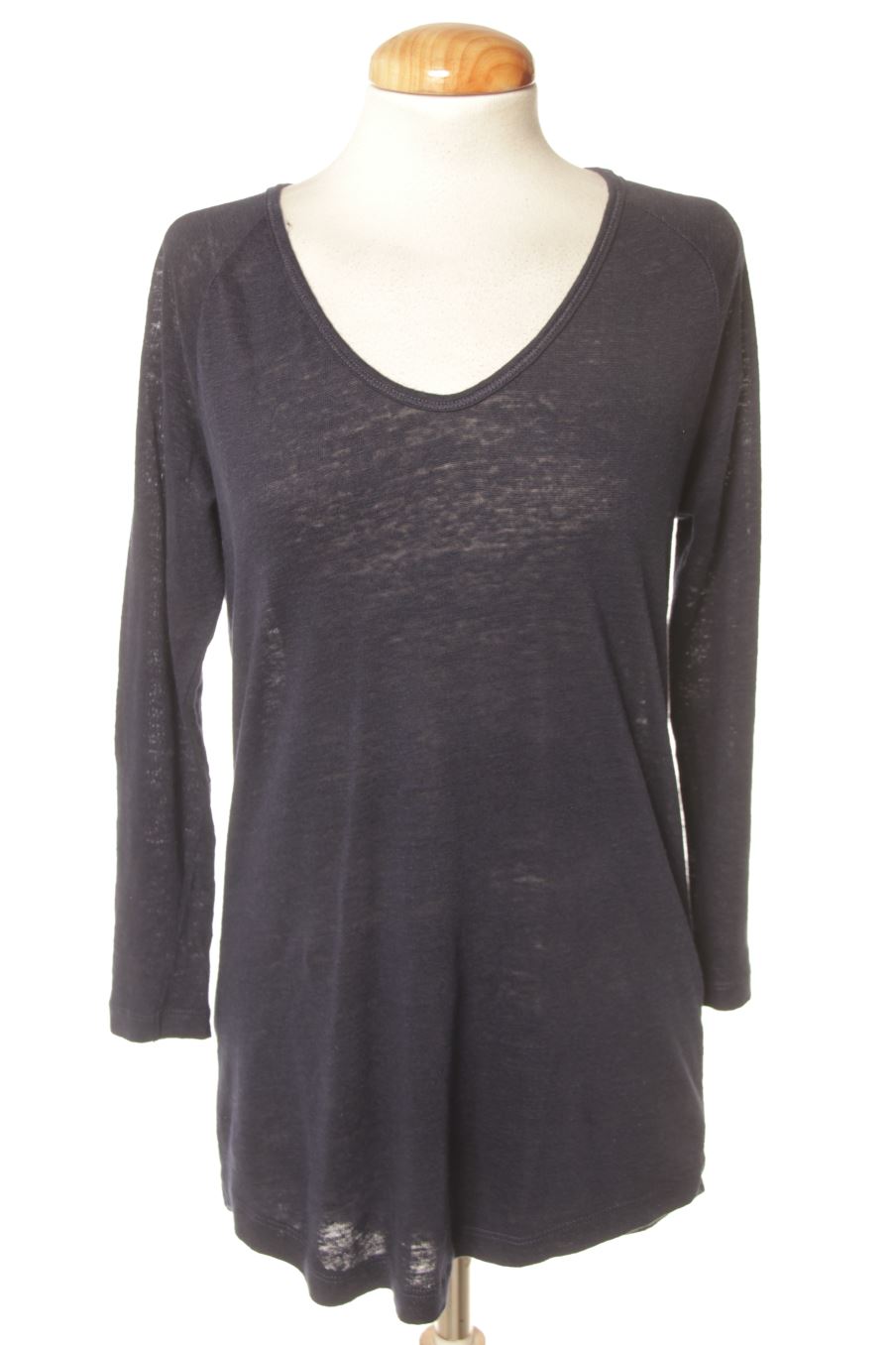 T-shirt à manches longues Zara de la taille M, de couleur bleu marine