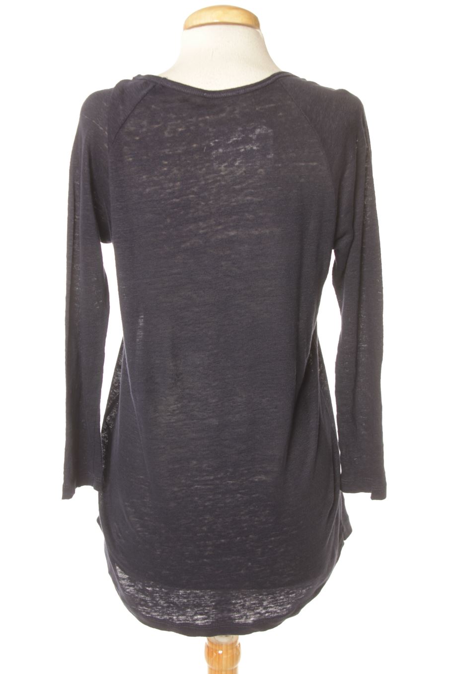 T-shirt à manches longues Zara de la taille M, de couleur bleu marine